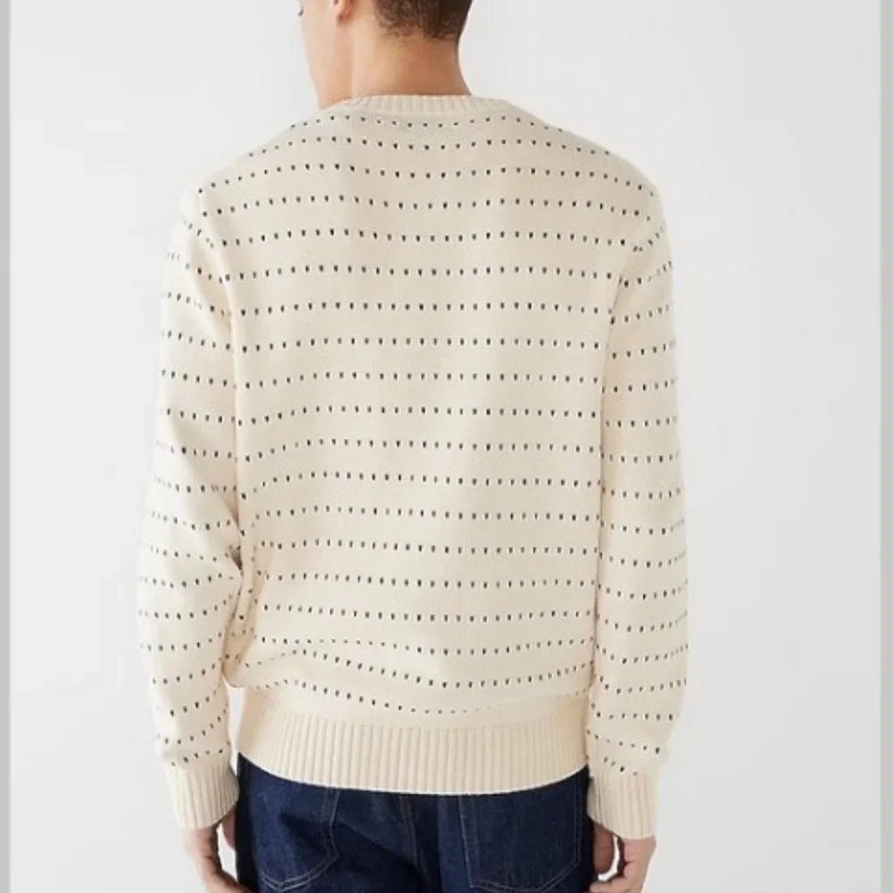 J. Crew Heritage cotton sweater in bird's-eye stitch L
